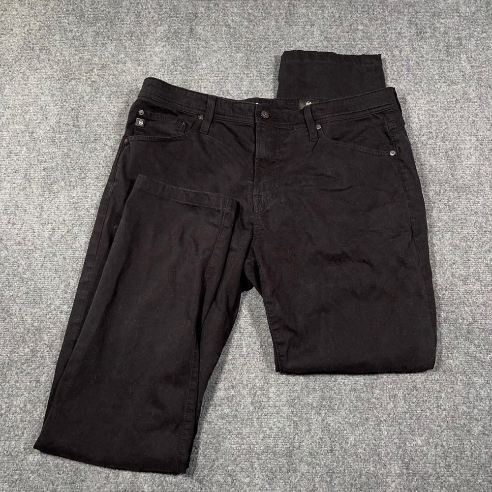AG‎ Adriano Goldschmied The Everett Slim Straight Pants Mens 36x34 Stretch Black